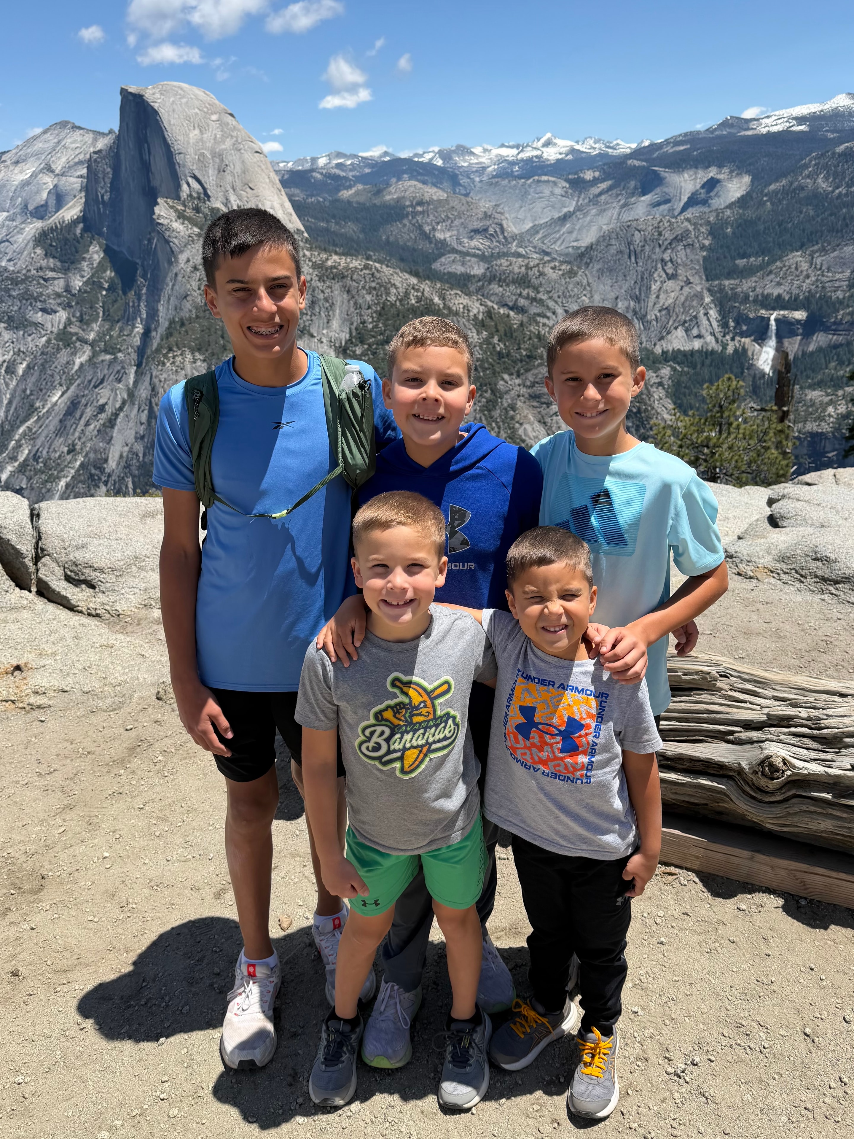 The Bros Doo Cleanup team at Glacier Point, Yosemite